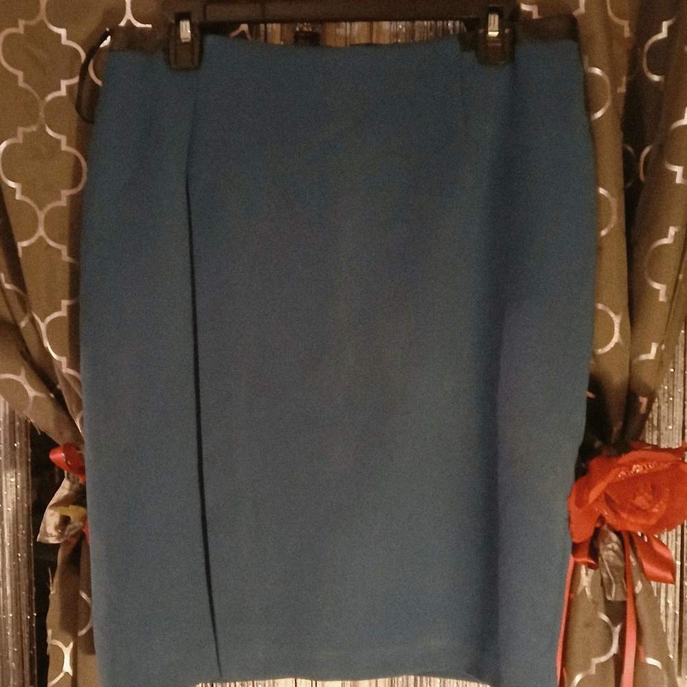 Calvin Klein Teal Pencil Skirt